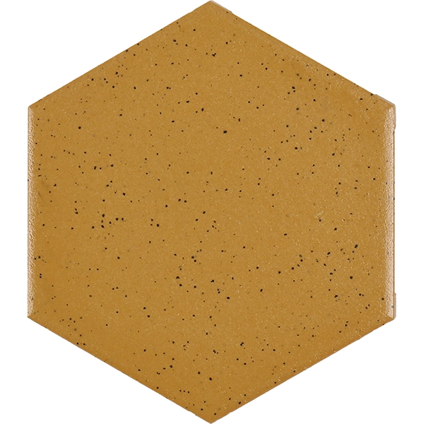 yellow full body porcelain hexagonal paver tiles