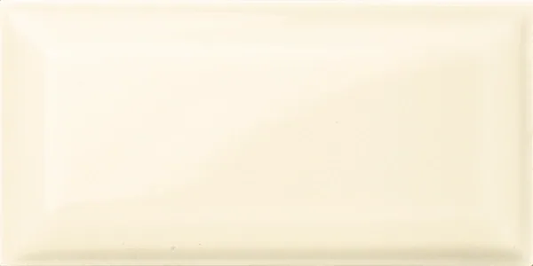 75 x 150 mm ivory gloss beveled ceramic kitchen tile displaying rich off-white finish