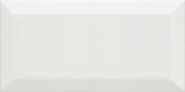 100 x 200 mm white matte beveled ceramic kitchen wall tile with smooth non-glare finish