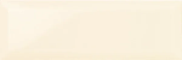 100 x 300 mm ivory gloss beveled ceramic kitchen wall tile with reflective finish