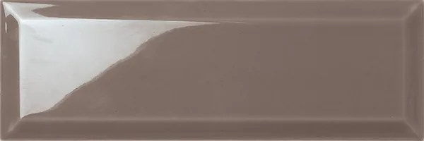 100 x 300 mm dark grey gloss beveled subway ceramic tile