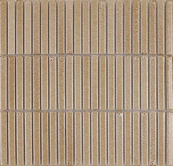 12 x 92 mm leopard print glazed Kit Kat ceramic mosaic tile sheet