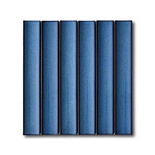 Carreau mosaïque céramique concave émaillé bleu cobalt de Foshan direct fournisseur