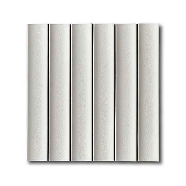White Crackle Glazed Fluted Ceramic Mosaic Tile wholesale sheet