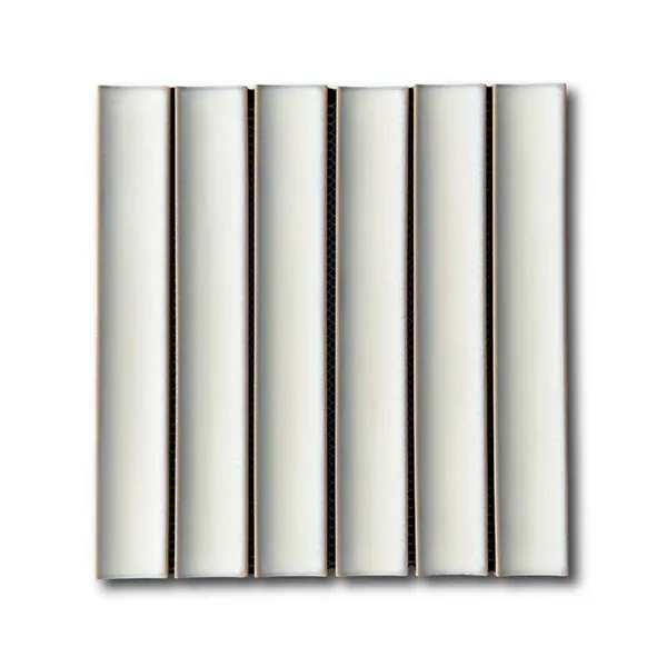 Transmutation white fluted ceramic subway tile wholesale stack